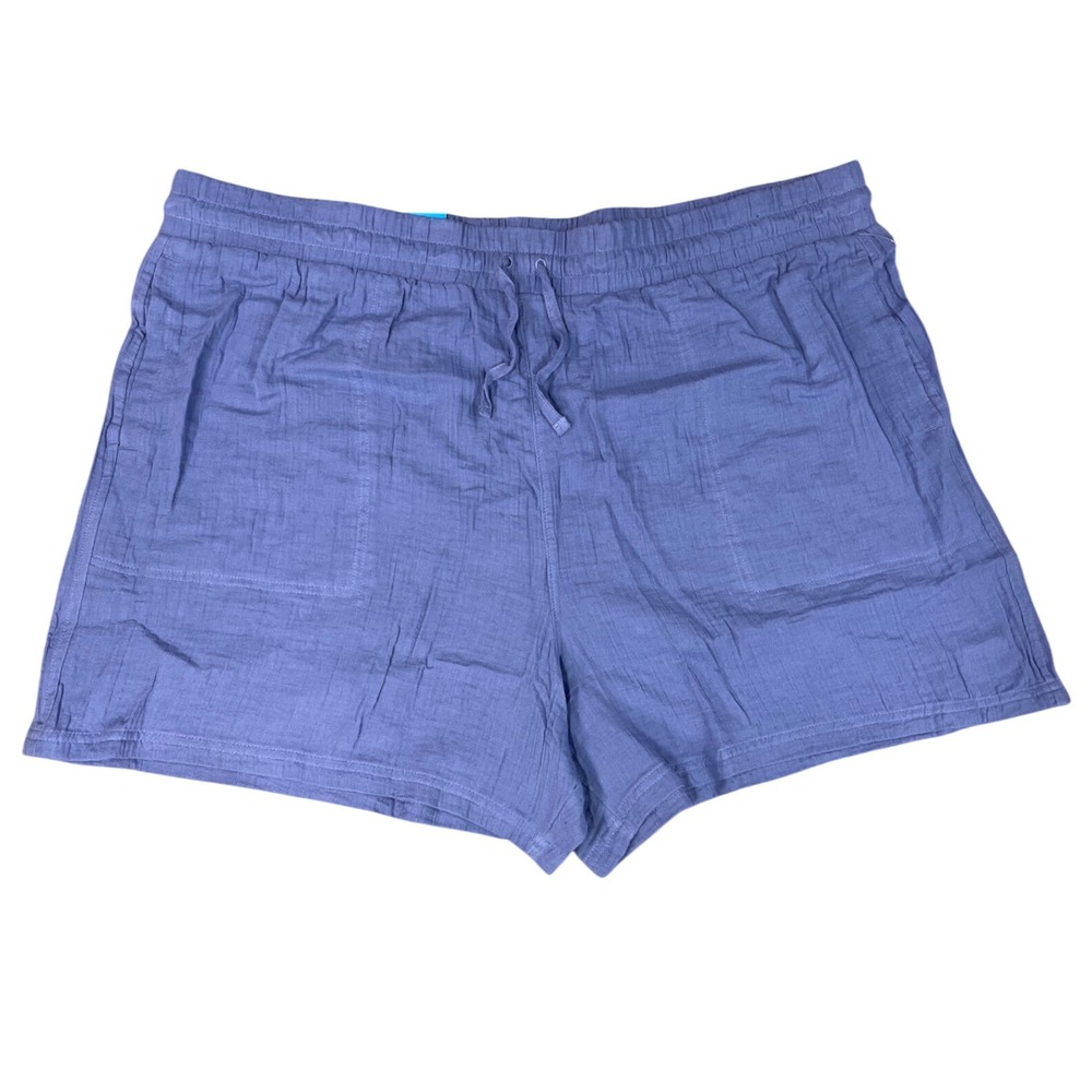 NWT Columbia Holly Hideaway Breezy Shorts‎ Womens 3X Blue Cotton Blend Casual